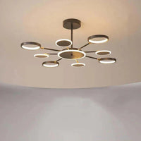 Multi-Ring Structure Black LED Pendant Light for Modern Homes | Rebooters - Rebooters