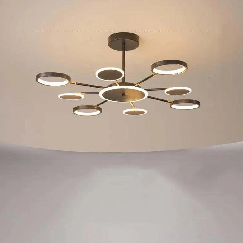 Multi-Ring Structure Black LED Pendant Light for Modern Homes | Rebooters - Rebooters
