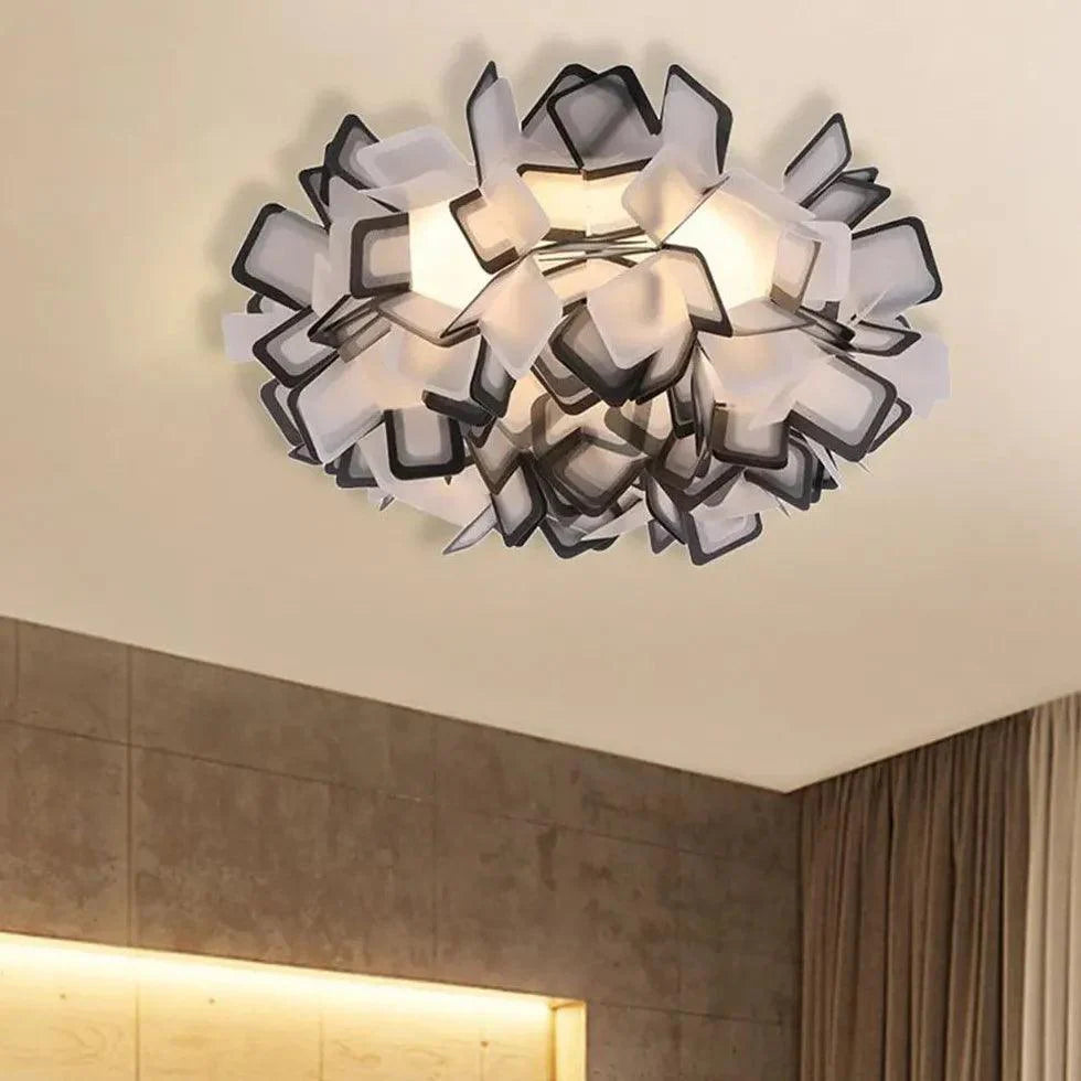 Interlocking Two-Tone Acrylic Artistic Ceiling Light Fixture - Rebooters