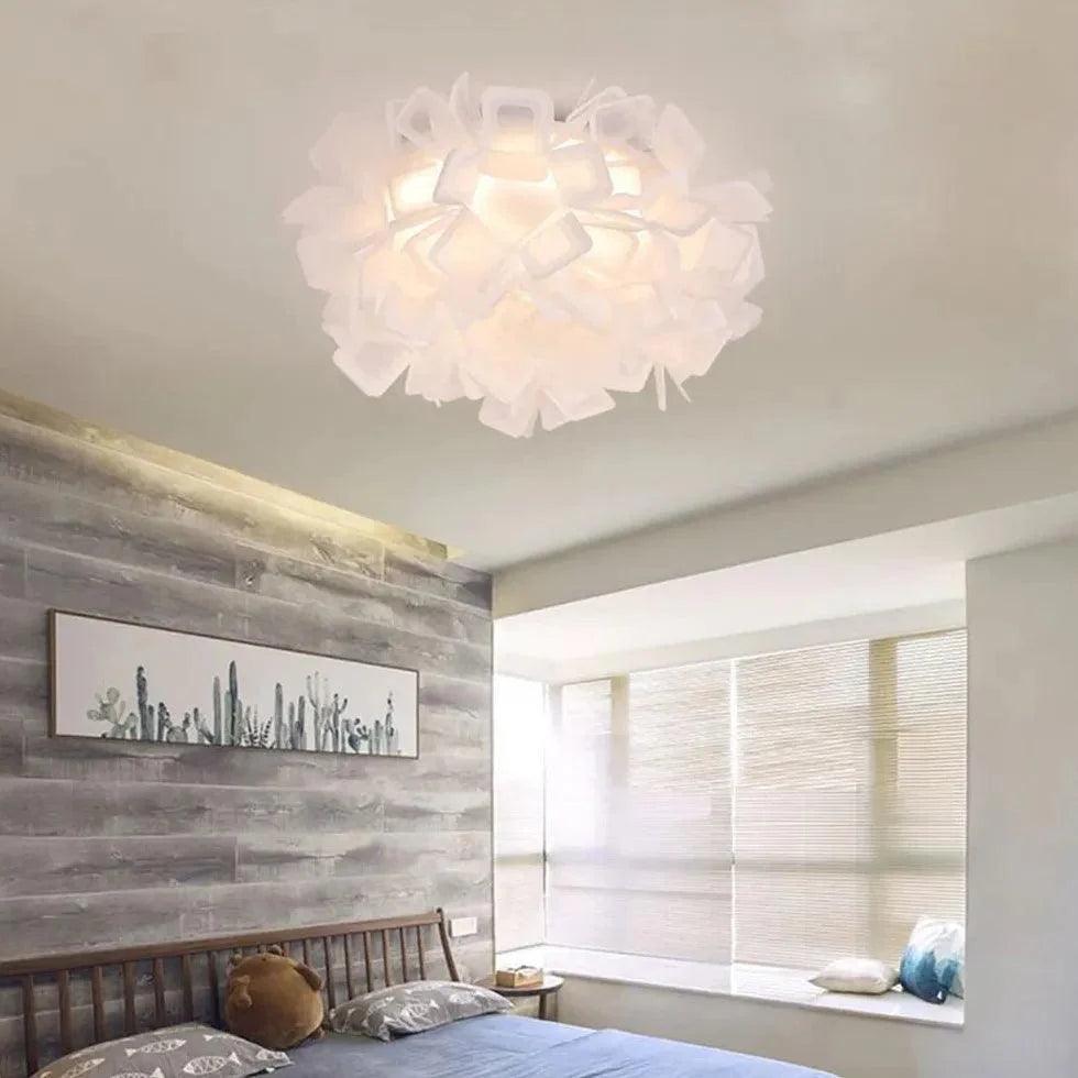 Interlocking Two-Tone Acrylic Artistic Ceiling Light Fixture - Rebooters