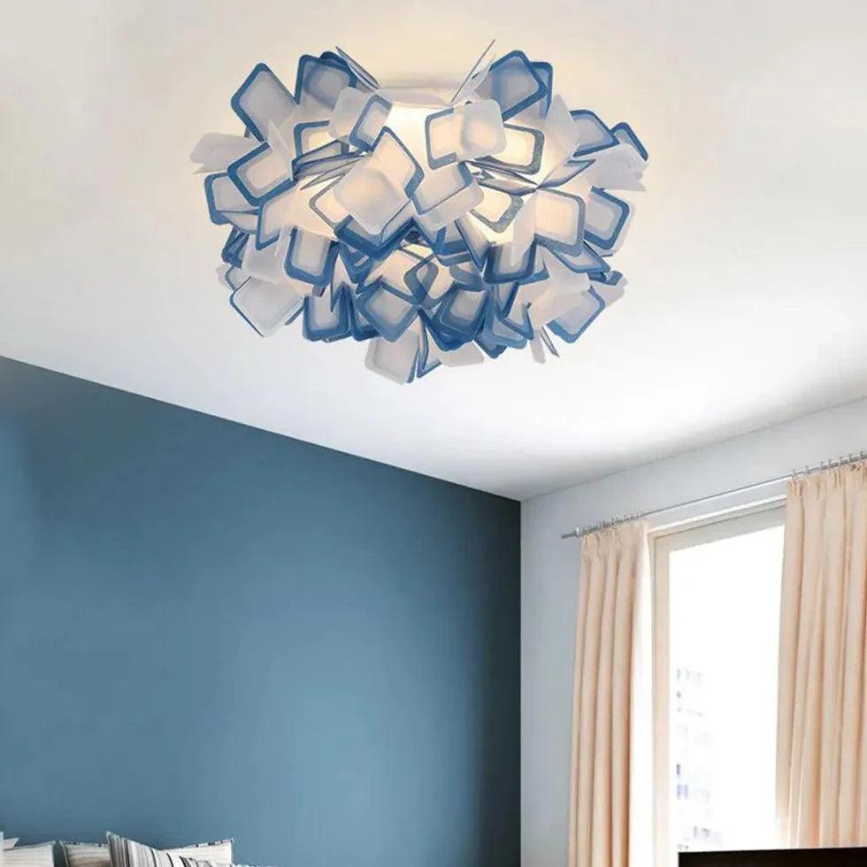 Interlocking Two-Tone Acrylic Artistic Ceiling Light Fixture - Rebooters