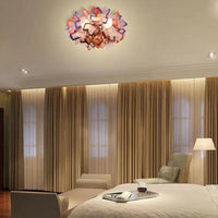 Interlocking Two-Tone Acrylic Artistic Ceiling Light Fixture - Rebooters