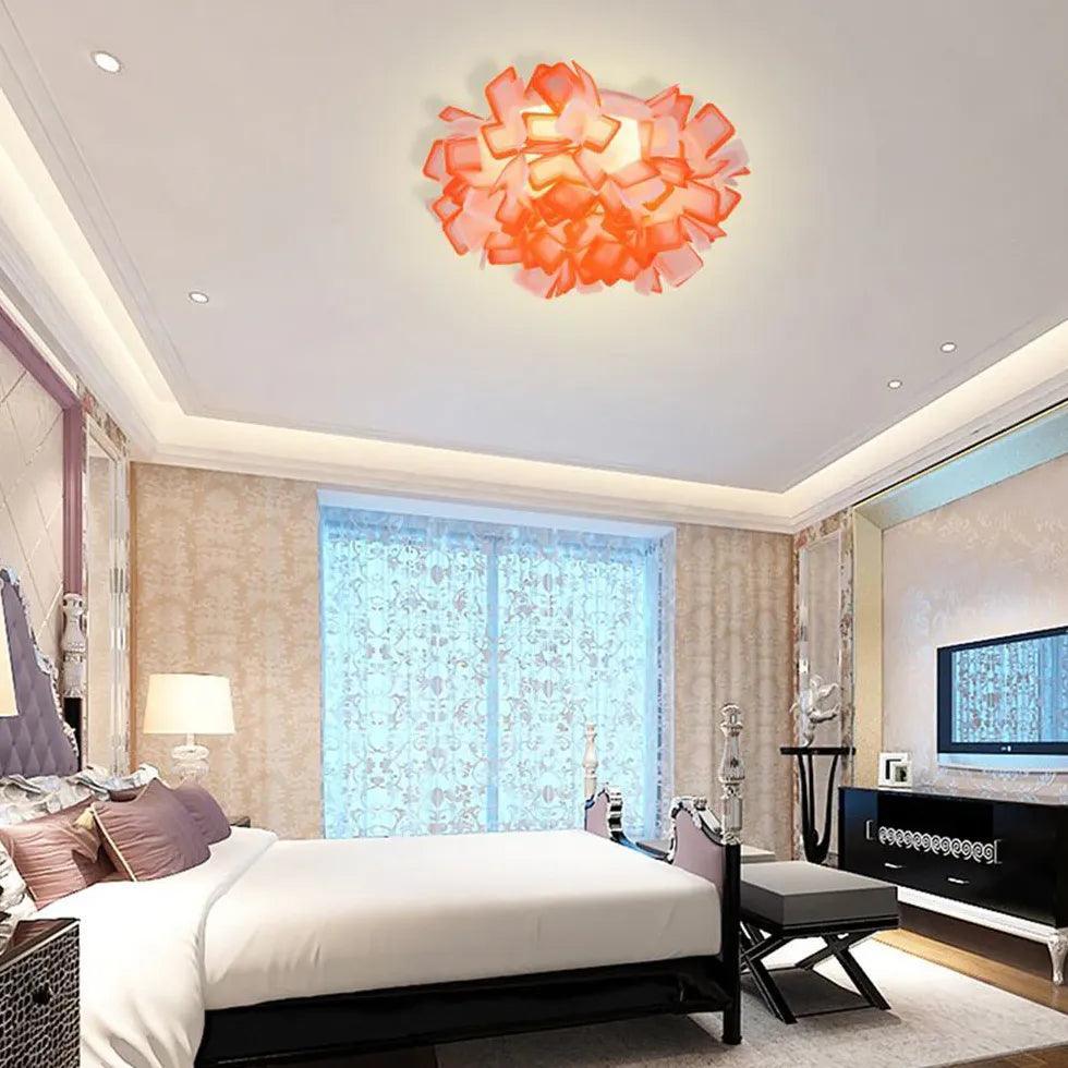 Interlocking Two-Tone Acrylic Artistic Ceiling Light Fixture - Rebooters