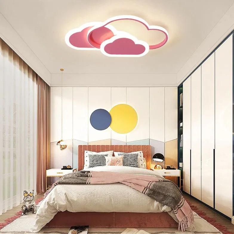 Pink Star Bedroom LED Flush Ceiling Lights for Kids Room - Rebooters