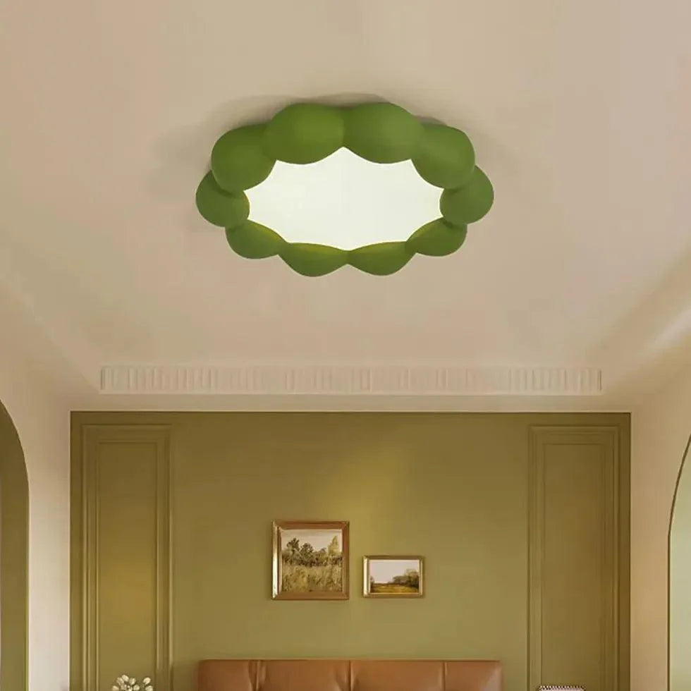 Round Wreath Shape LED Bedroom Ceiling Light Fixture - Rebooters