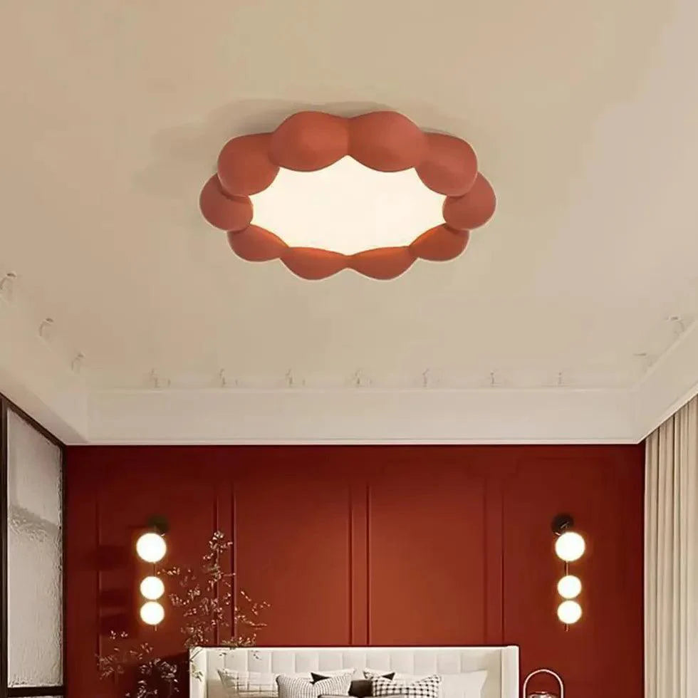 Round Wreath Shape LED Bedroom Ceiling Light Fixture - Rebooters