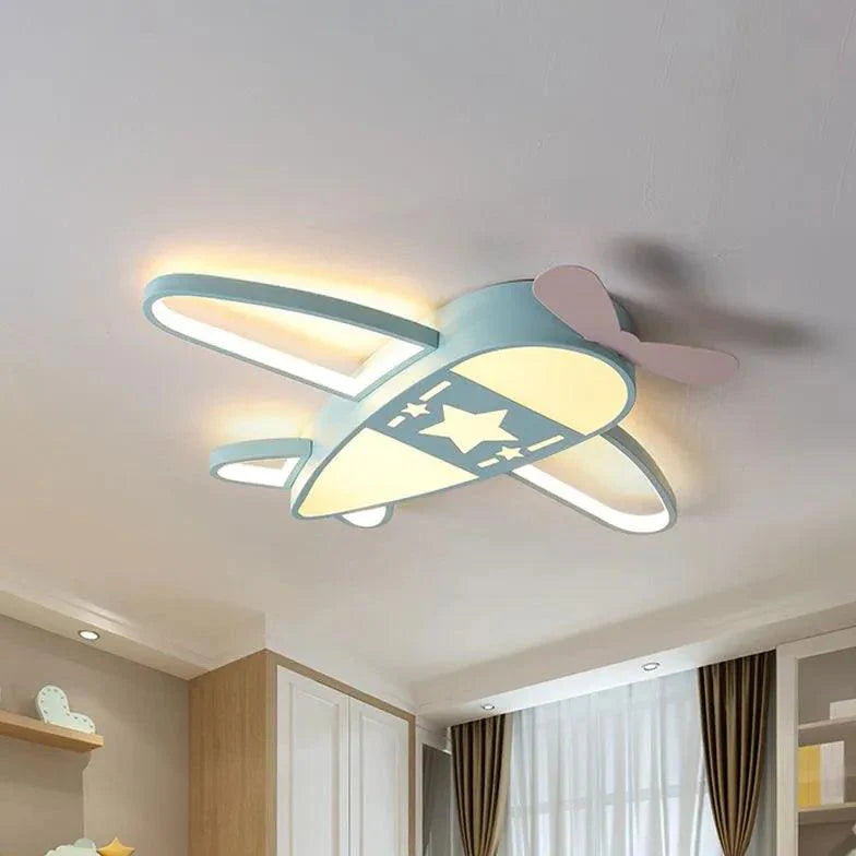 Airplane Kids Room LED Flush Ceiling Lights for Décor - Rebooters