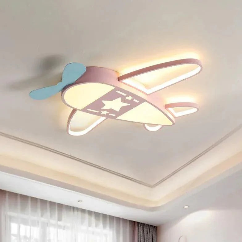 Airplane Kids Room LED Flush Ceiling Lights for Décor - Rebooters