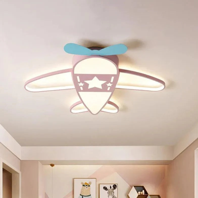 Airplane Kids Room LED Flush Ceiling Lights for Décor - Rebooters