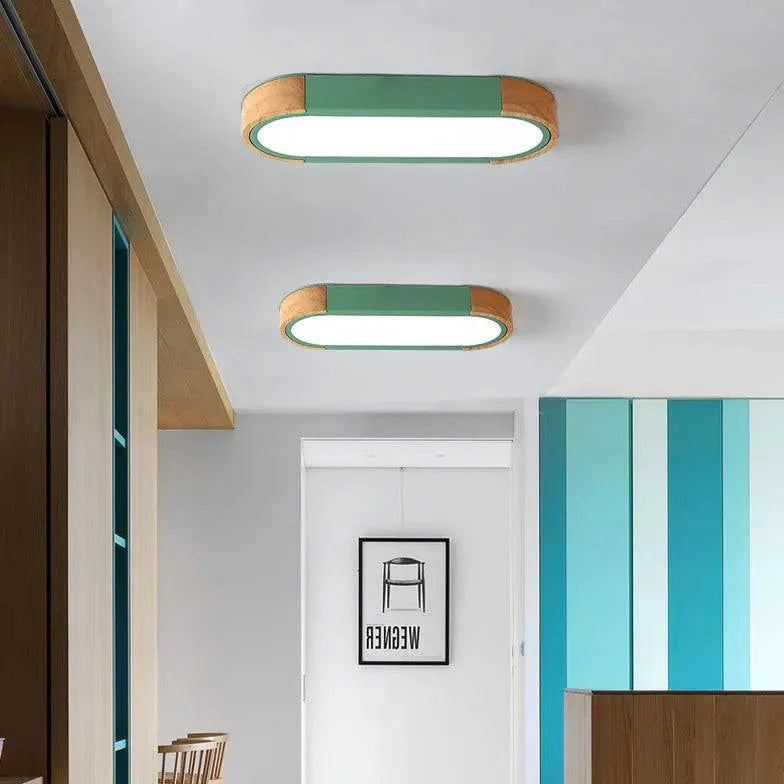 Elliptical Modern Hallway Flush Ceiling Lights Fixture - Rebooters