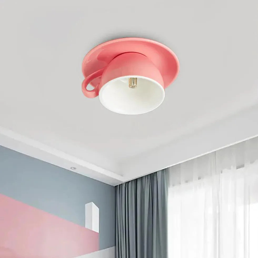 Coffee Cup Bedroom Flush Ceiling Lights for Elegant Decor - Rebooters