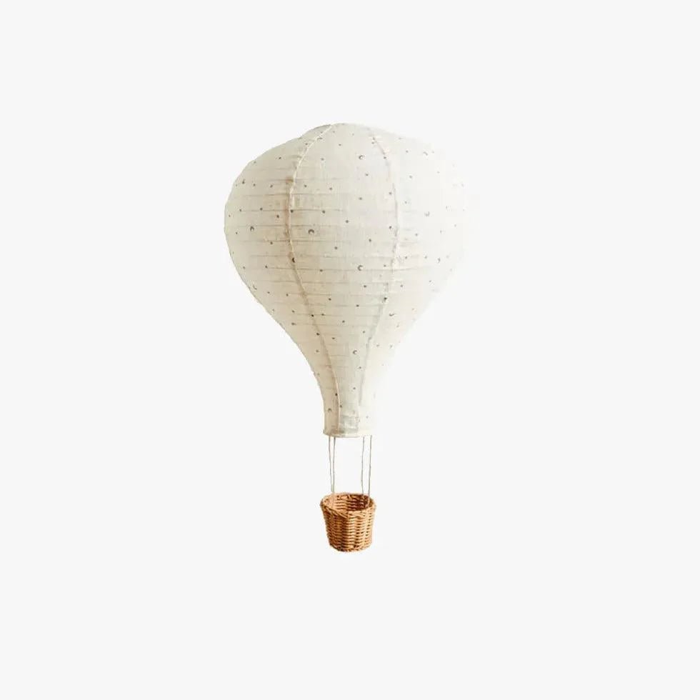 Fabric Hot Air Balloon White Flush Ceiling Lights Fixture - Rebooters