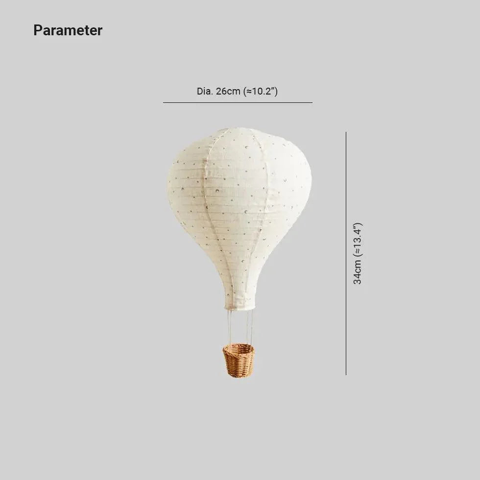 Fabric Hot Air Balloon White Flush Ceiling Lights Fixture - Rebooters