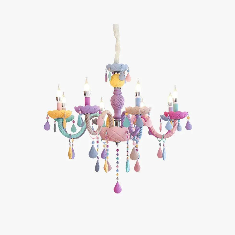 Colorful Cartoon Style Candle Holder Bedroom Chandelier Lamp | Rebooters - Rebooters
