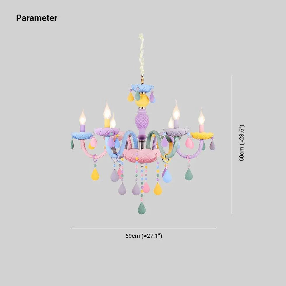 Colorful Cartoon Style Candle Holder Bedroom Chandelier Lamp | Rebooters - Rebooters