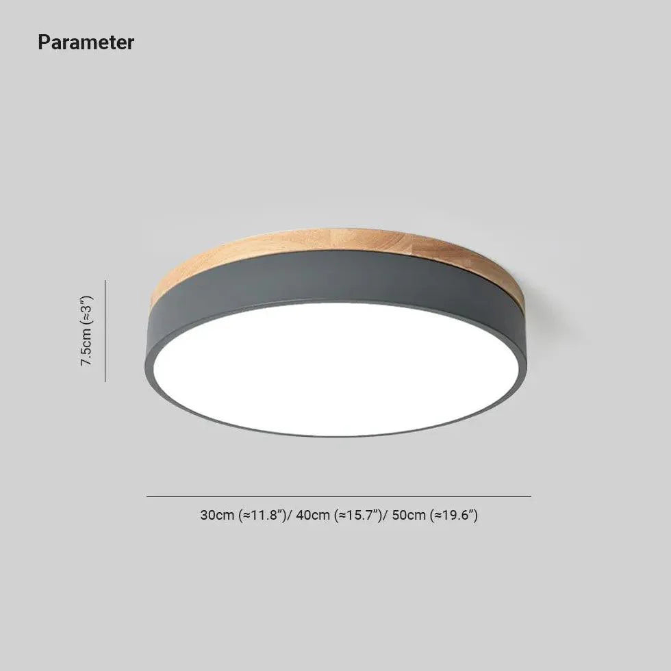 Drum Shaped Bedroom LED Flush Ceiling Lights in Morandi Style - Rebooters