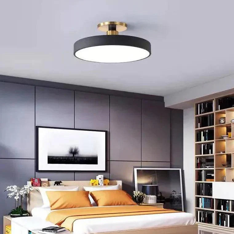 Disc Modern Minimalist Bedroom Ceiling Light Fixture - Rebooters