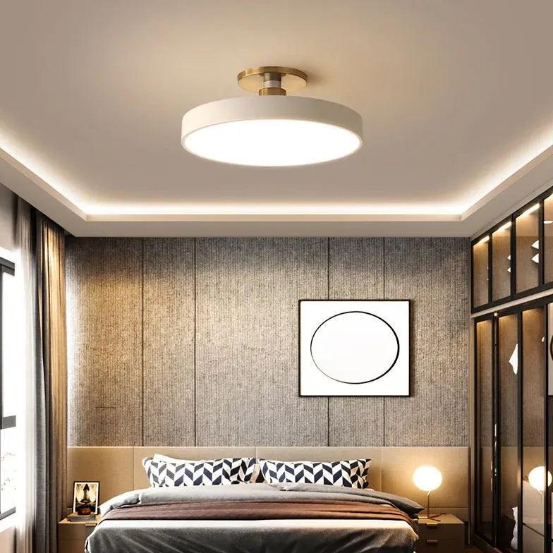 Disc Modern Minimalist Bedroom Ceiling Light Fixture - Rebooters