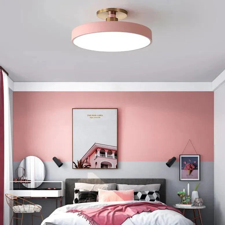 Disc Modern Minimalist Bedroom Ceiling Light Fixture - Rebooters