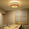 Close Weaving Floor Lamp Flush Ceiling Lights Rattan Design - Rebooters