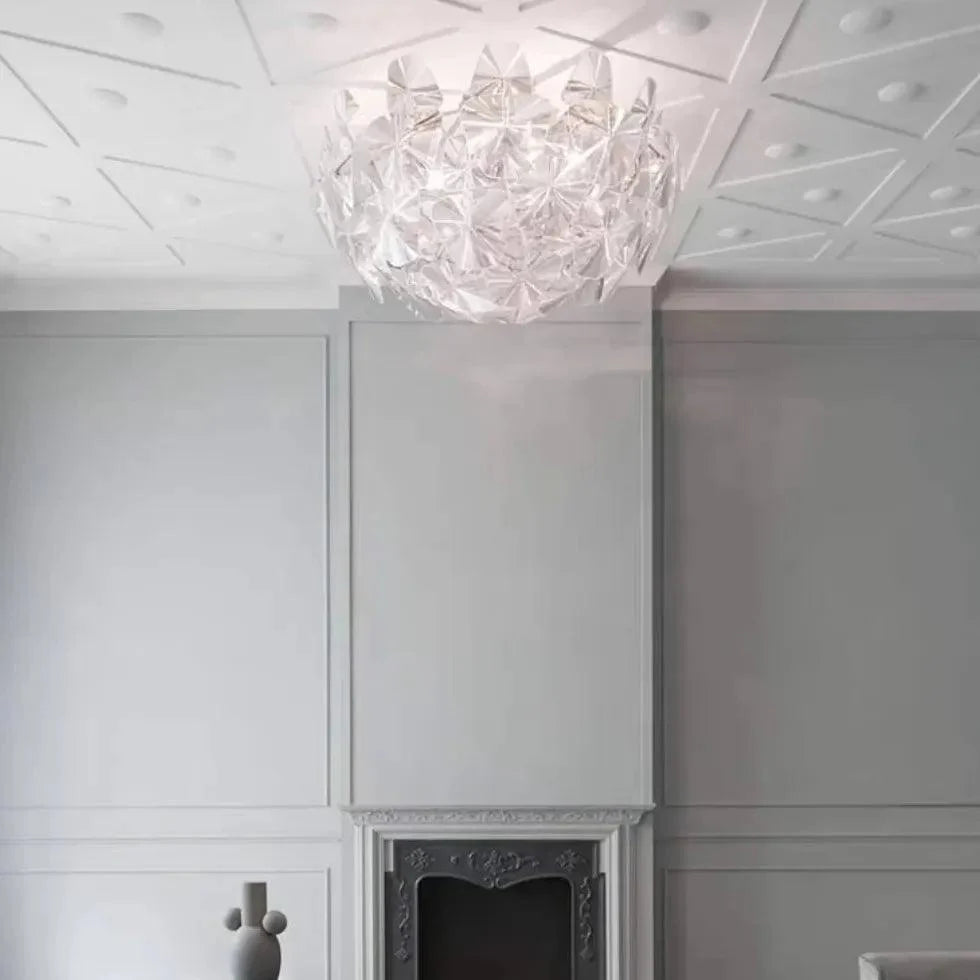 Transparent Leaves Modern Flush Ceiling Lights for Home - Rebooters