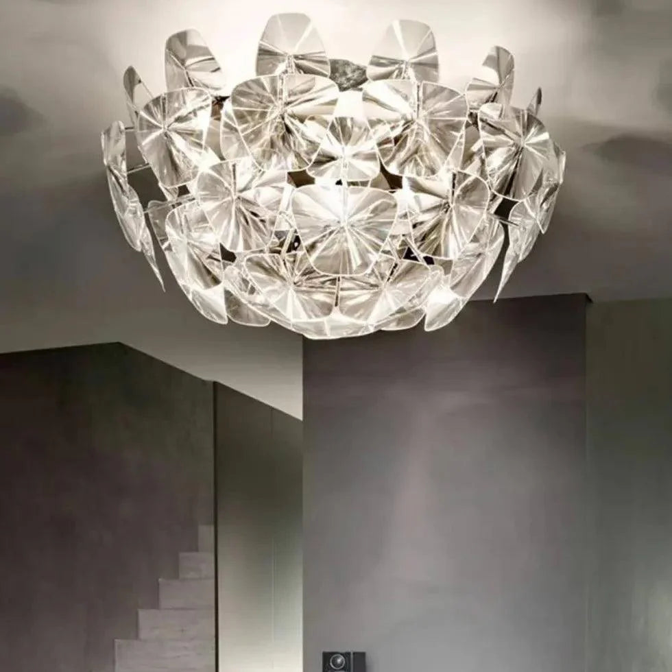 Transparent Leaves Modern Flush Ceiling Lights for Home - Rebooters