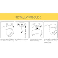 Cylindrical Adjustable Angle LED Flush Ceiling Lights for Home - Rebooters