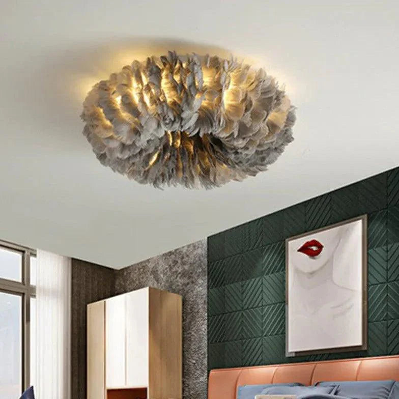 Corrugated Crown Bedroom Modern Flush Ceiling Lights Design - Rebooters