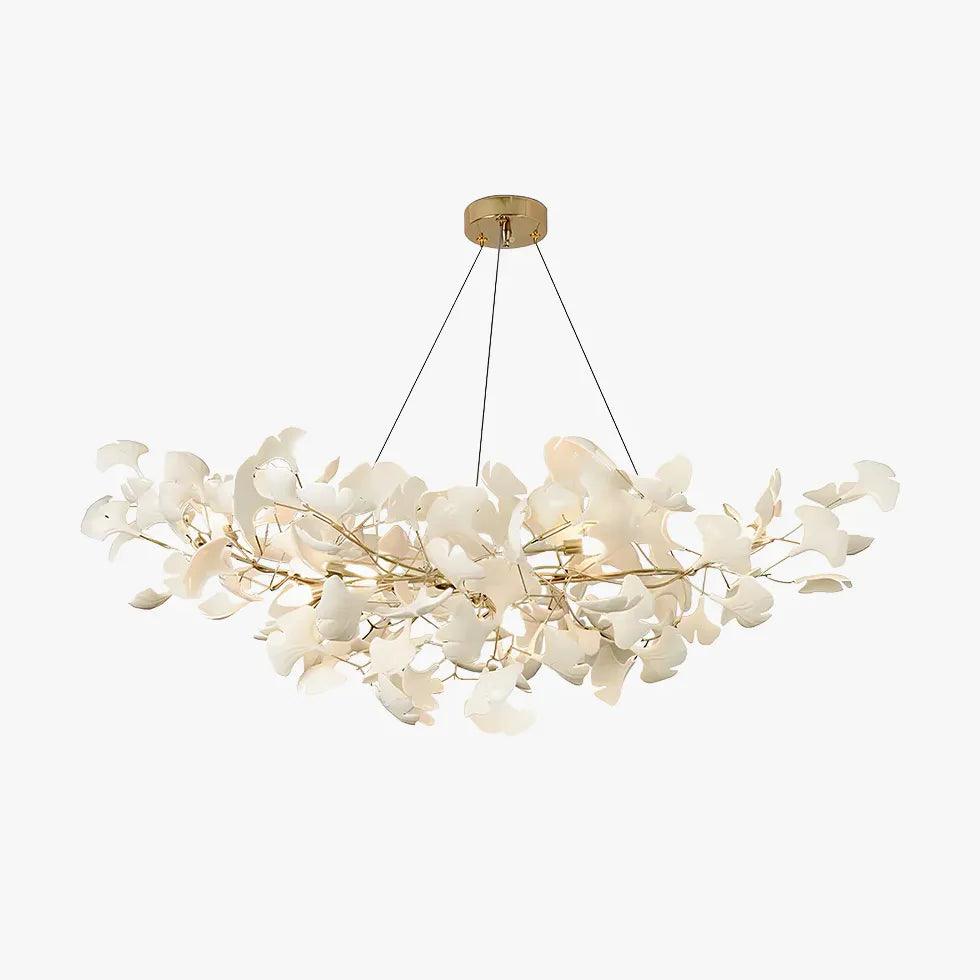 Ginkgo Leaf Shape Modern White LED Pendant Light Fixture | Rebooters - Rebooters