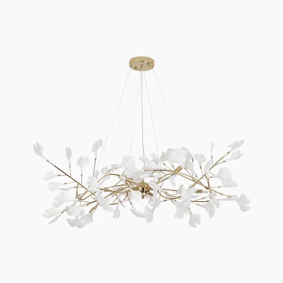 White Leaf-Shaped Modern Pendant Light for Living Room | Rebooters - Rebooters