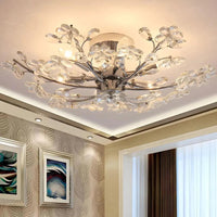 Flower Glass Modern Flush Ceiling Lights for Indoor Use - Rebooters