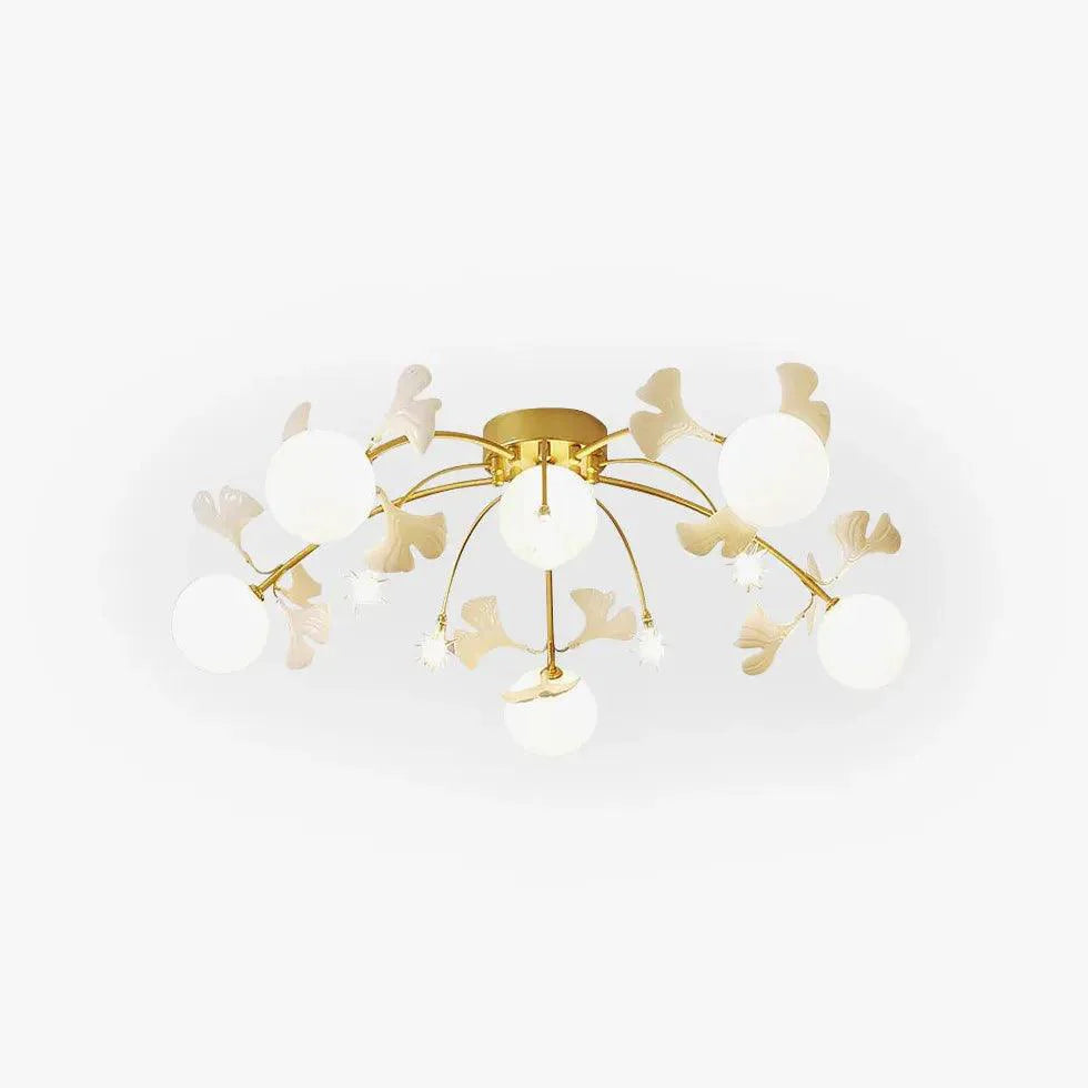 Bending Stars Bedroom Gold Flush Ceiling Lights for Indoors - Rebooters