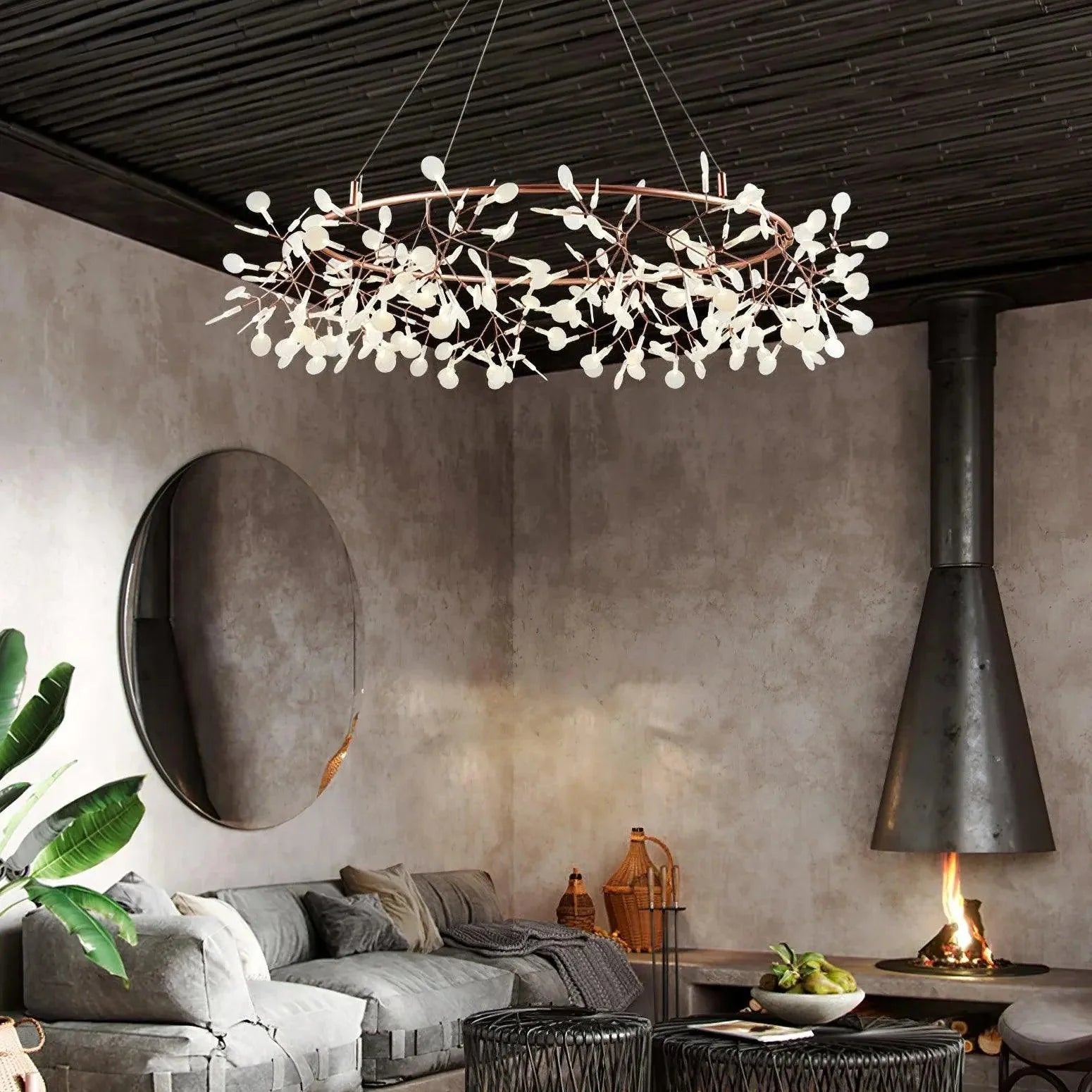 Branch Iron Ring for Living Room Chandelier Fixture | Rebooters - Rebooters