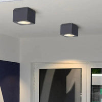 Cubic Linear Array Black Flush Ceiling Lights for Outdoors - Rebooters