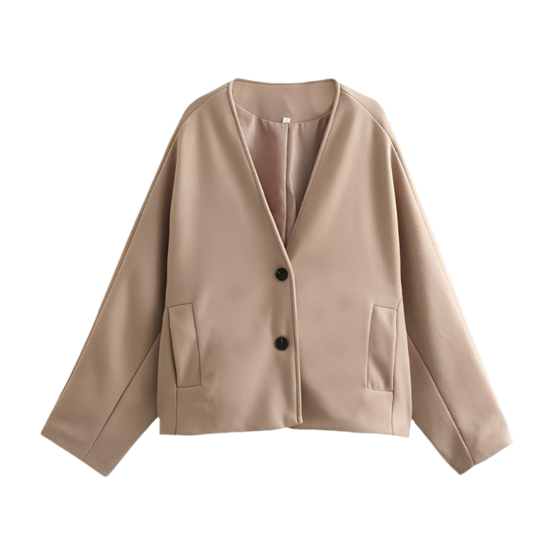 Womens Luxurious Oversized Button-Up Bomber Jacket Style - Rebooters