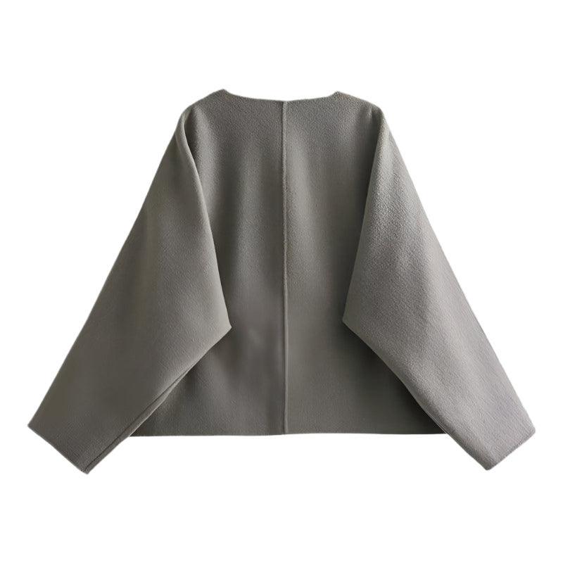 Womens Luxurious Oversized Button-Up Bomber Jacket Style - Rebooters