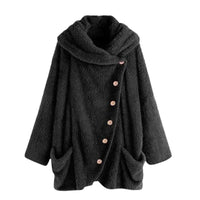 Womens Chic Oversized Wool Coat with Stylish Buttons Now - Rebooters
