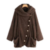 Womens Chic Oversized Wool Coat with Stylish Buttons Now - Rebooters