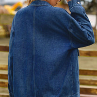 Womens Stylish Oversized Denim Jacket for a Trendy Look - Rebooters