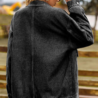 Womens Stylish Oversized Denim Jacket for a Trendy Look - Rebooters