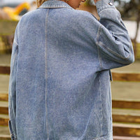 Womens Stylish Oversized Denim Jacket for a Trendy Look - Rebooters
