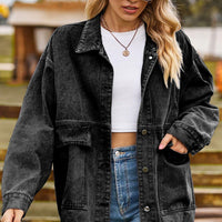 Womens Stylish Oversized Denim Jacket for a Trendy Look - Rebooters