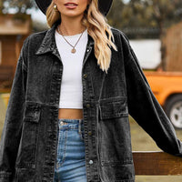 Womens Stylish Oversized Denim Jacket for a Trendy Look - Rebooters