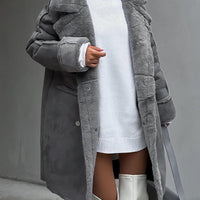 Womens Cozy Oversized Fleece-Lined Jacket for Warmth - Rebooters