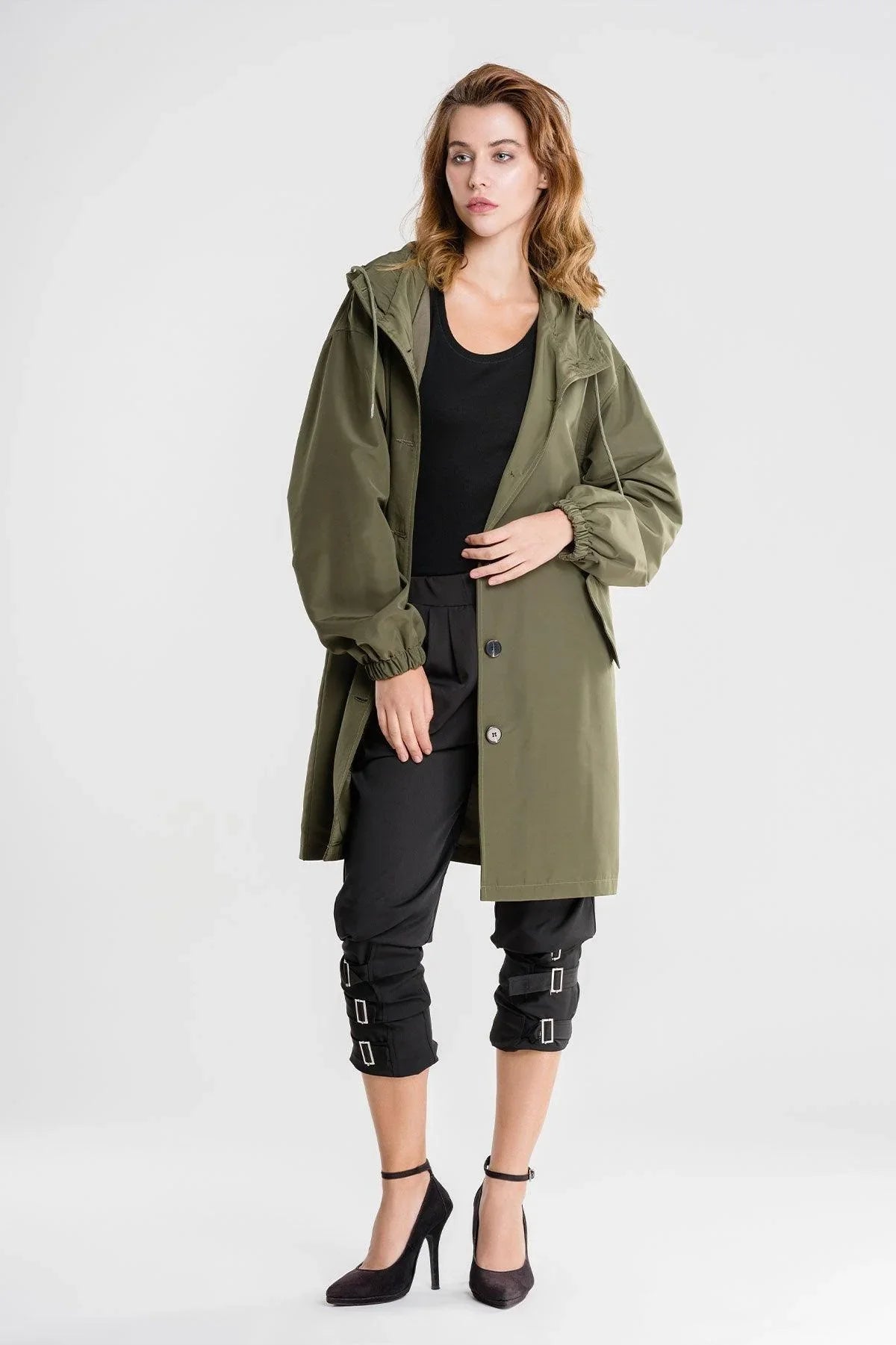 Womens Chic Oversized Hooded Trench Coat for Ultimate Style - Rebooters