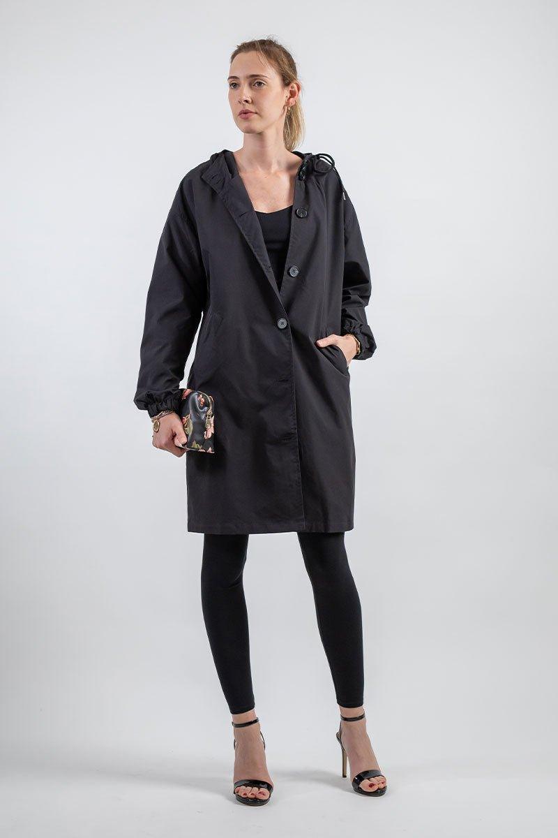 Womens Chic Oversized Hooded Trench Coat for Ultimate Style - Rebooters