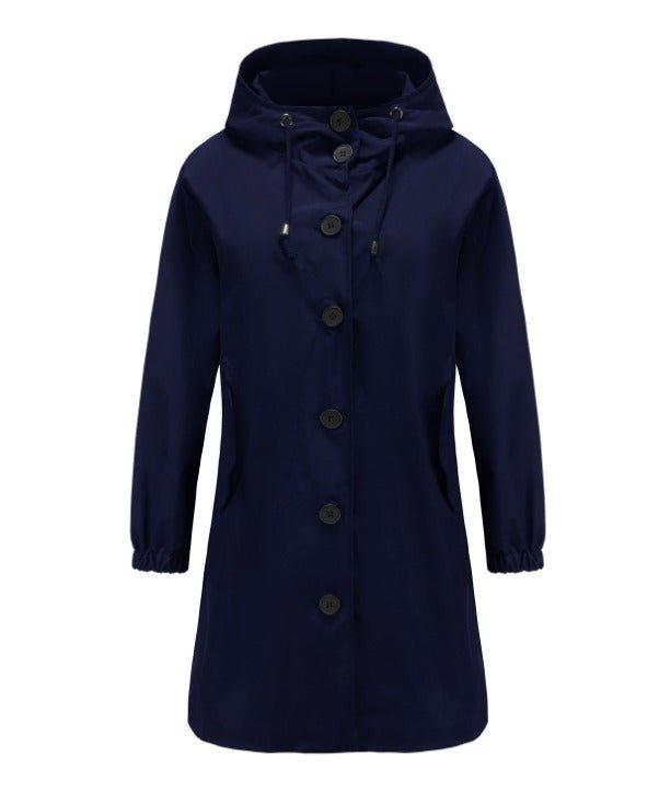 Womens Chic Oversized Hooded Trench Coat for Ultimate Style - Rebooters