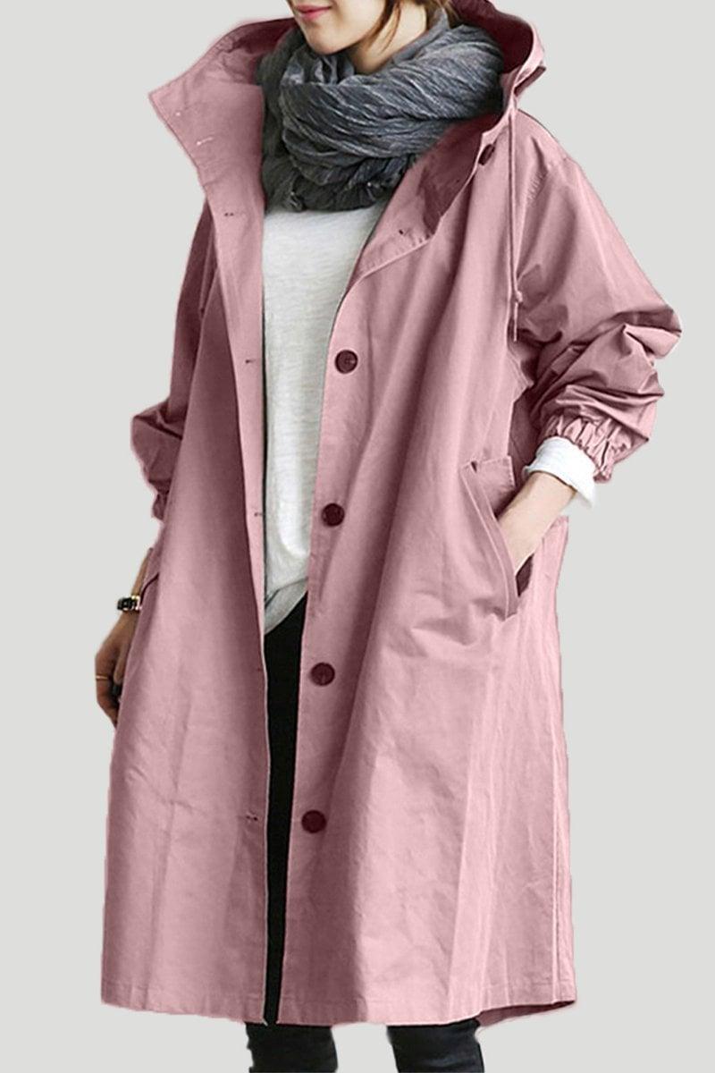 Womens Chic Relaxed Fit Rain Parka Trench Coat for Style - Rebooters