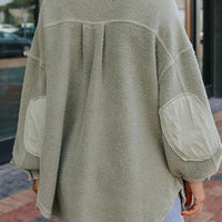 Womens Cozy Oversized Sherpa Button-Up Jacket for Comfort - Rebooters