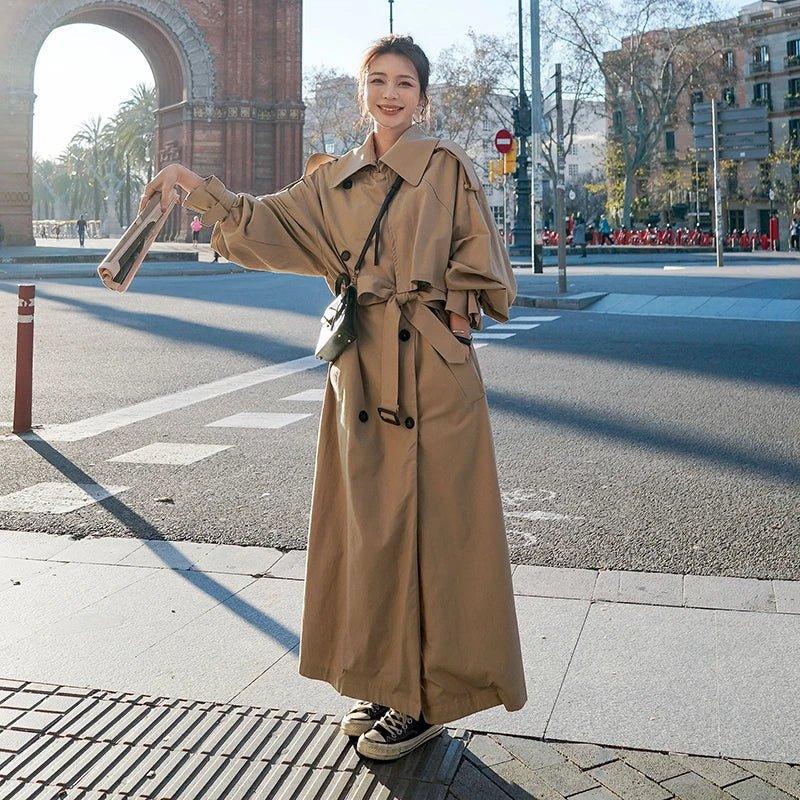 Womens Chic Oversized Trench Coat for Ultimate Style Fit - Rebooters